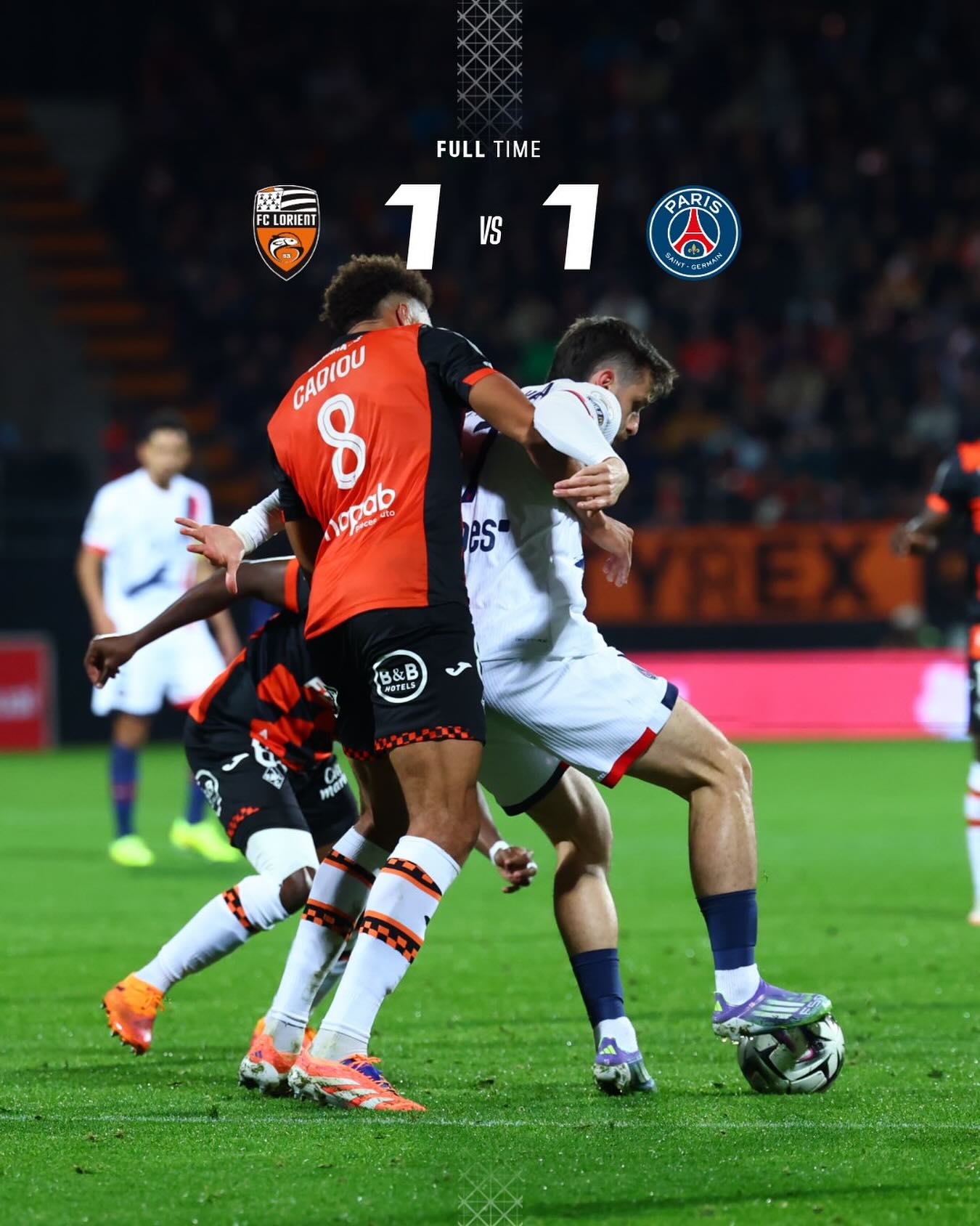 Skor Lorient vs PSG