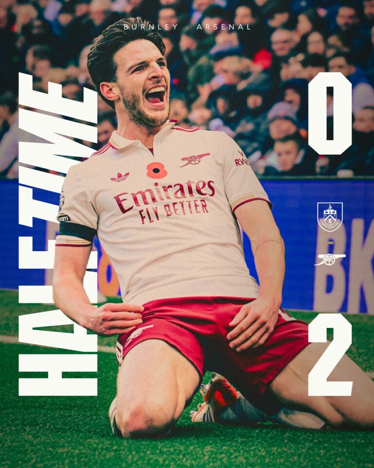 Skor Burnley vs Arsenal