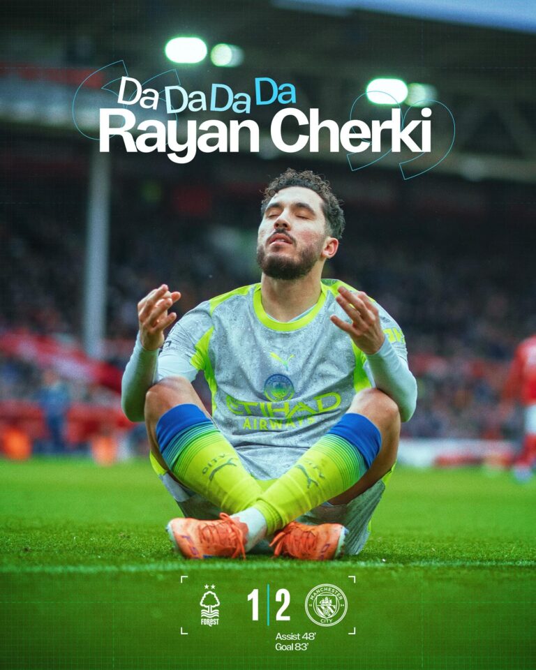 Hasil Nottingham Forest vs Man City