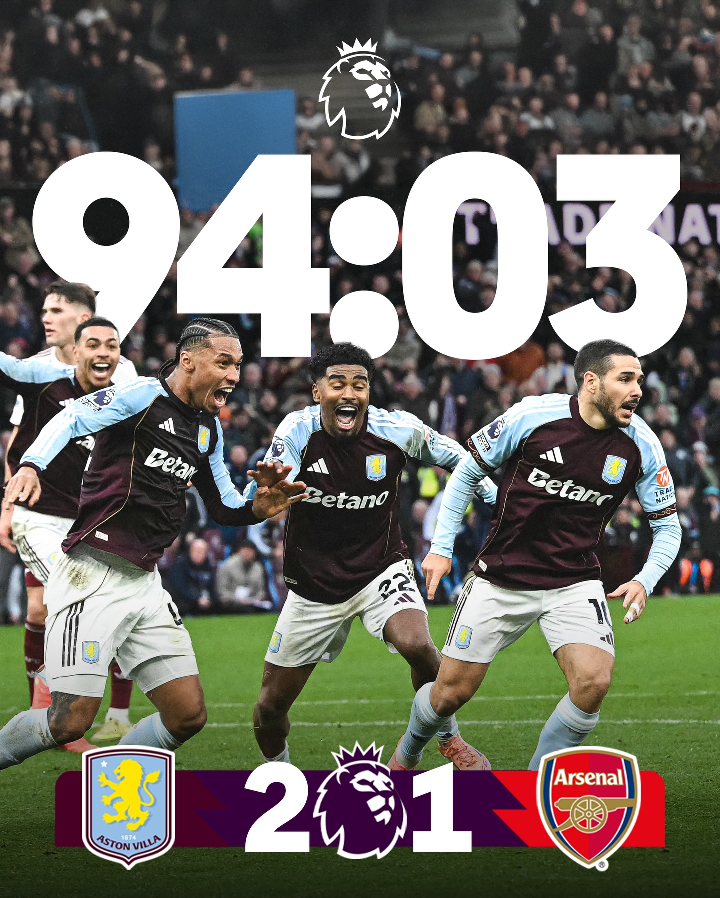 Aston Villa vs Arsenal